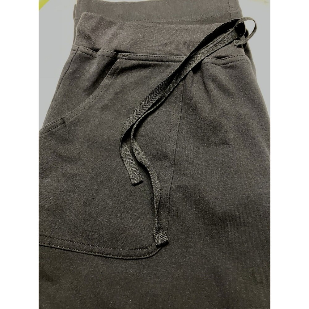 NWOT Basic Editions  Drawstring Waist Black Capris Size M - Picture 5 of 7